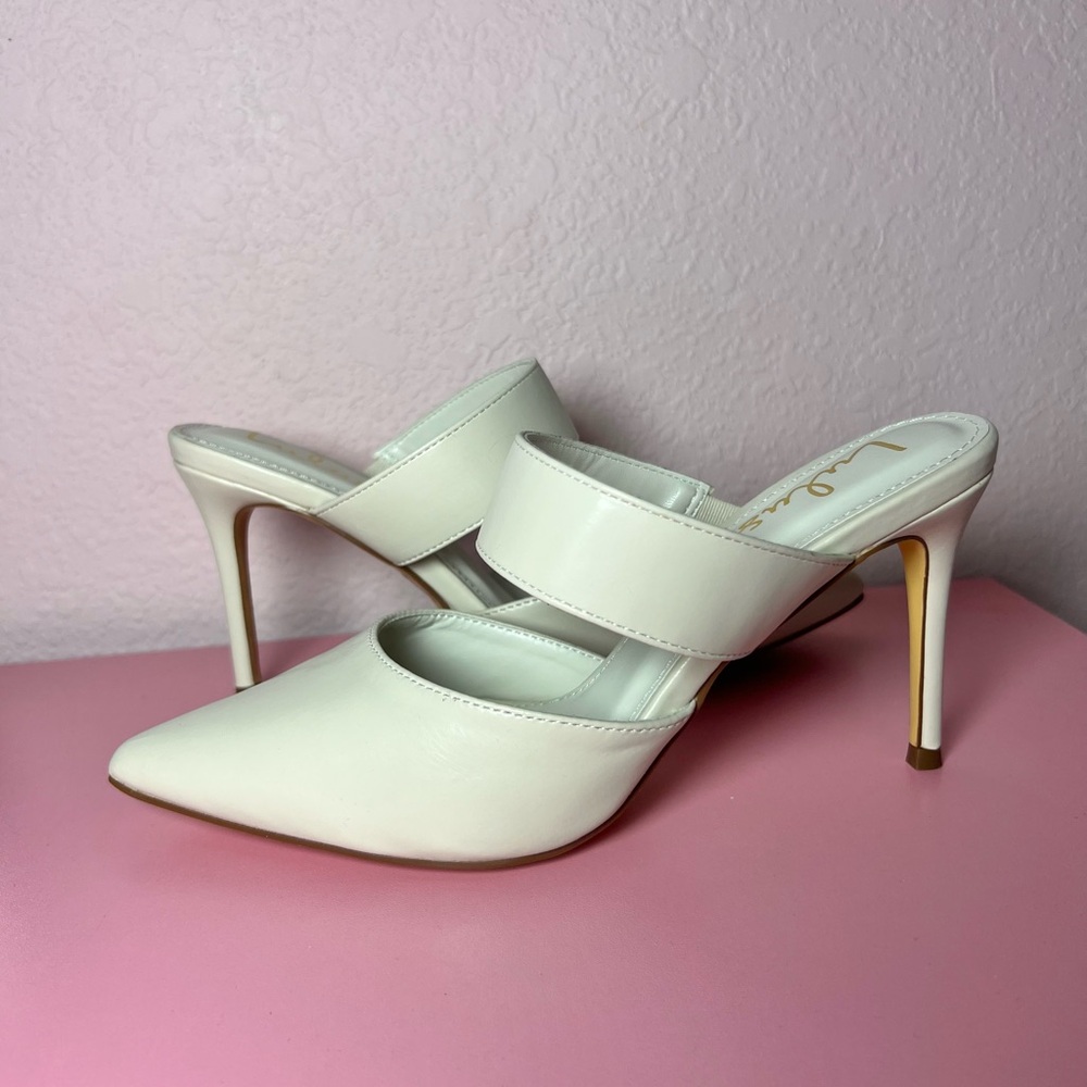 Faire Off White Pointed-Toe Mules by Lulus - Picture 10 of 11